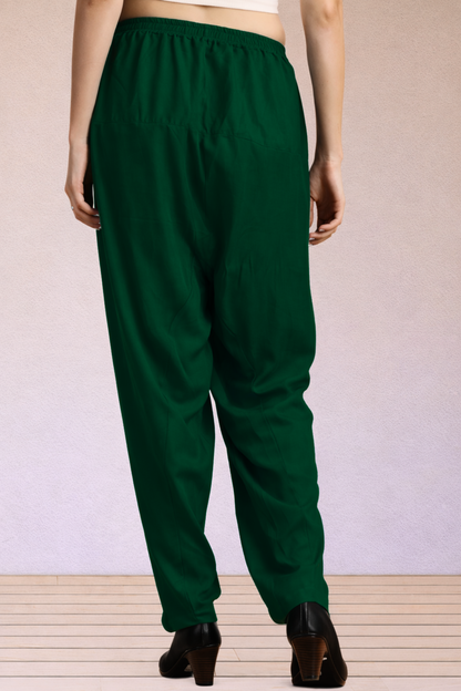Bottle Green Easy Fit Rayon Salwar