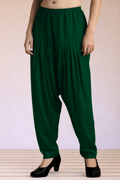 Bottle Green Easy Fit Rayon Salwar