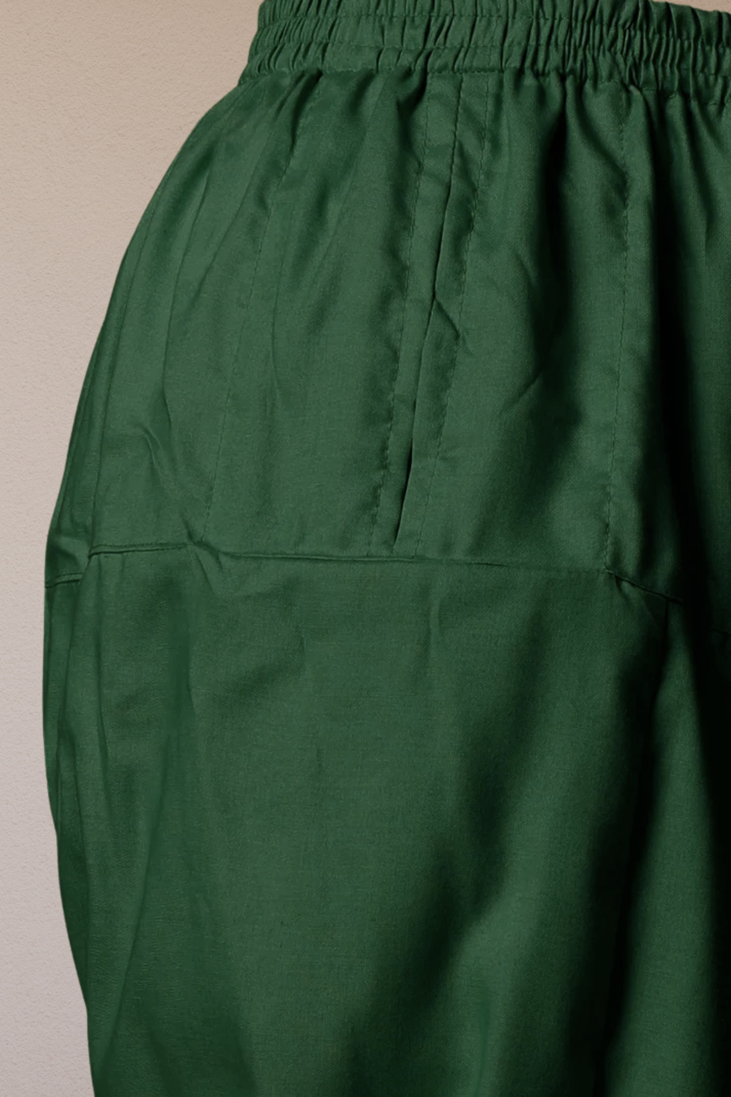 Bottle Green Rayon Pleated Salwar
