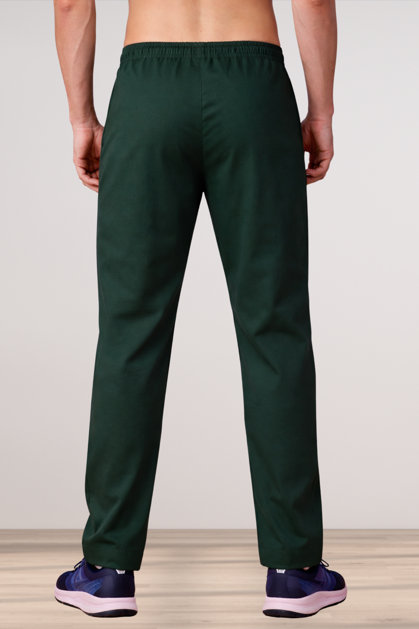 Bottle Green Solid Stretch Track Pants