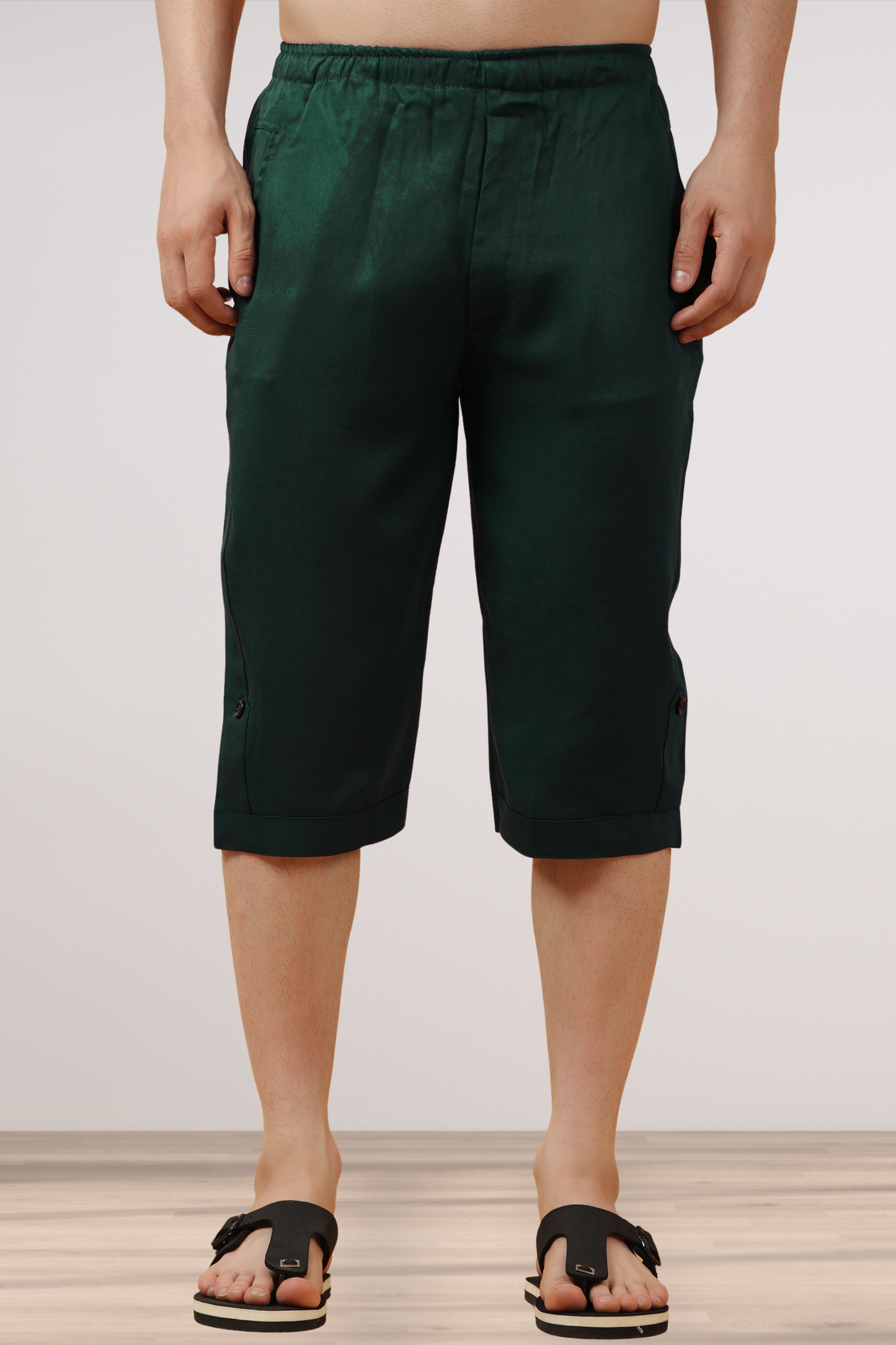 Bottle Green Tencel Capri