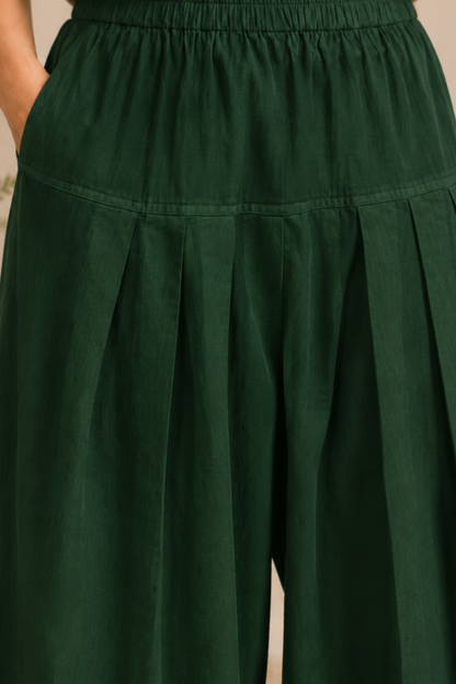 Bottle Green Cotton Farshi Salwar