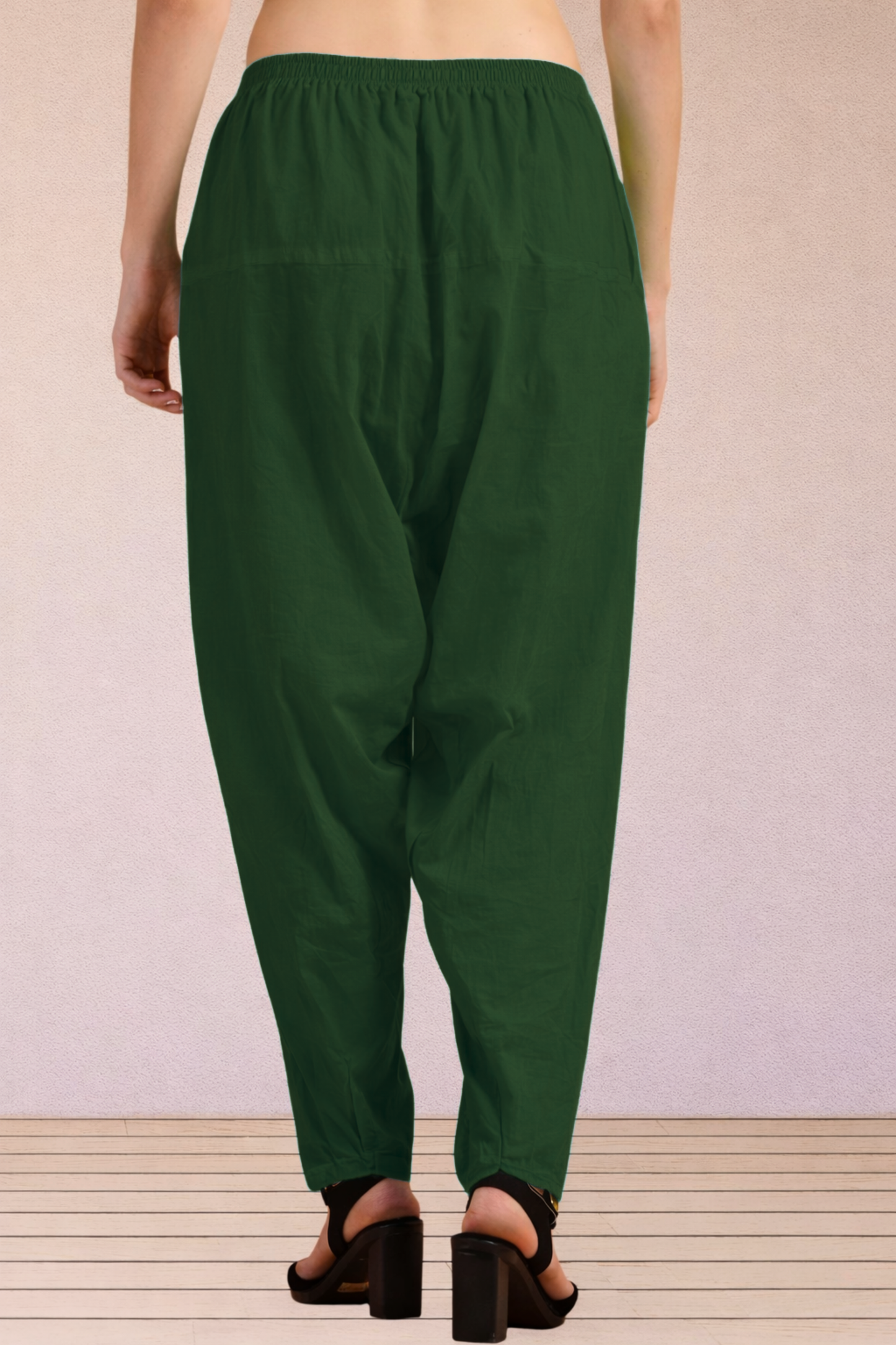Bottle Green Easy Fit Cotton Salwar
