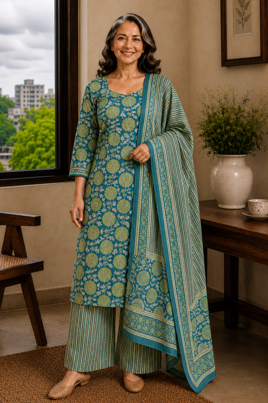 Breezy Muse Cotton Suit Set