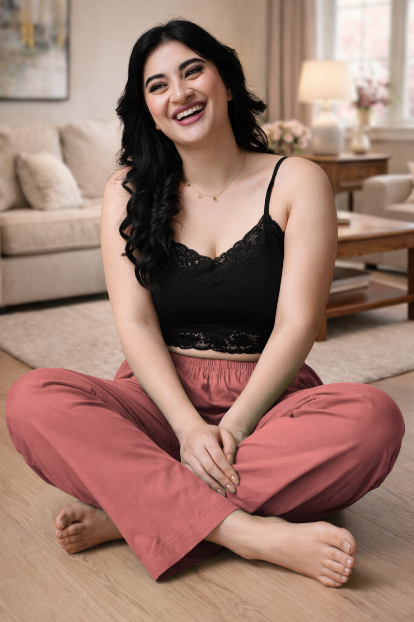 Brick Cotton Kurti Pant