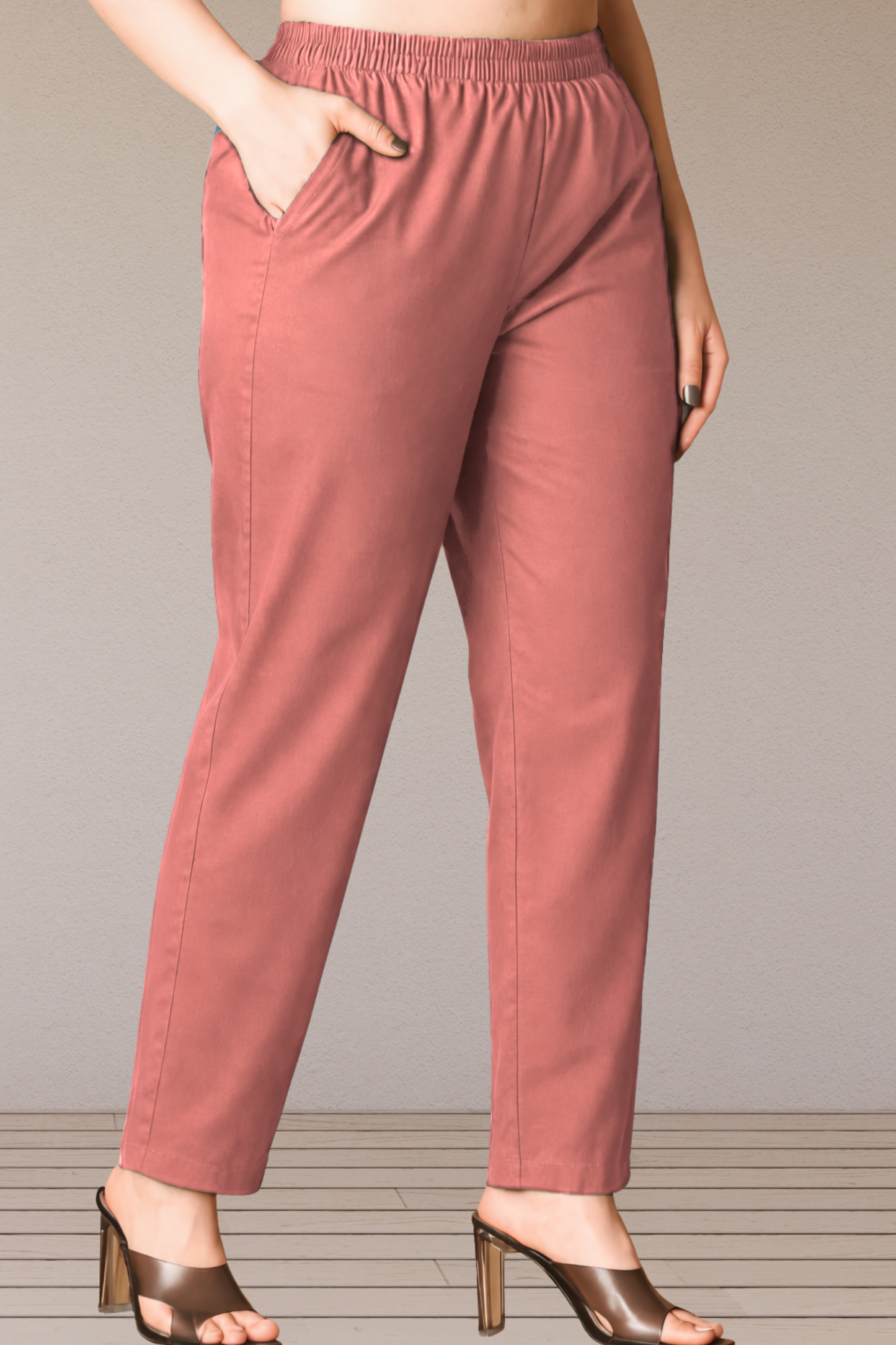 Brick Cotton Kurti Pant