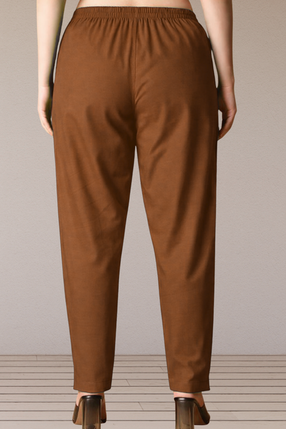 Brown Cotton Kurti Pant