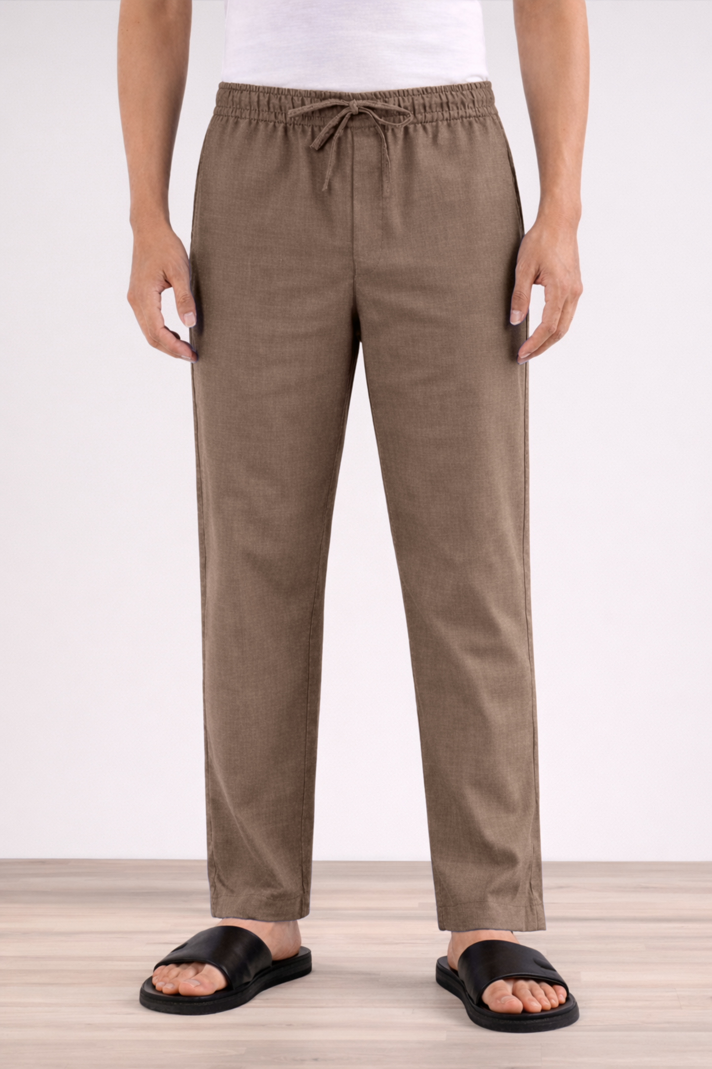 Brown Cotton Pajama Pants