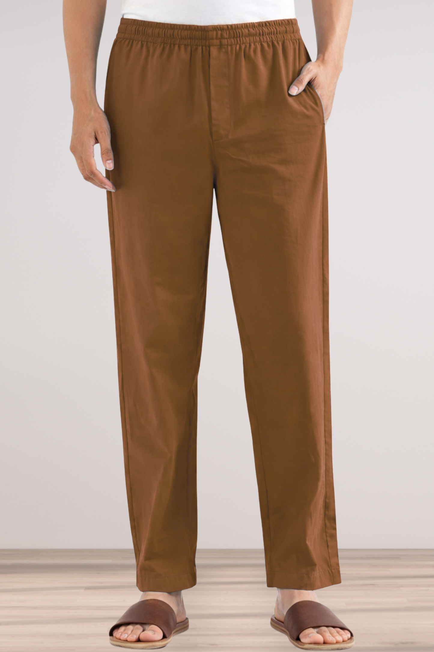 Brown Cotton Pant Pajama