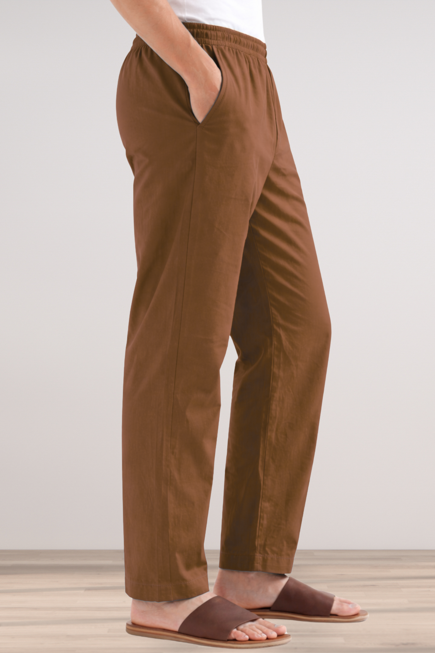 Brown Cotton Pant Pajama
