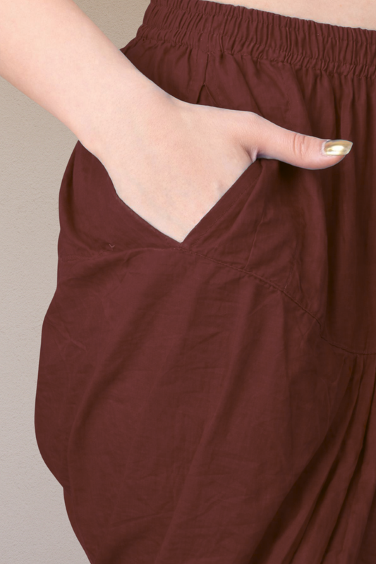 Coffee Easy Fit Cotton Salwar
