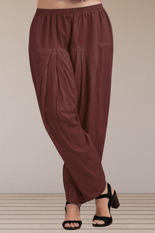 Coffee Easy Fit Cotton Salwar