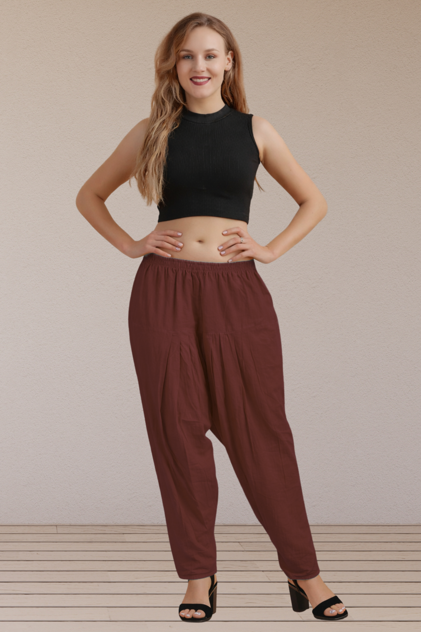 Coffee Easy Fit Cotton Salwar
