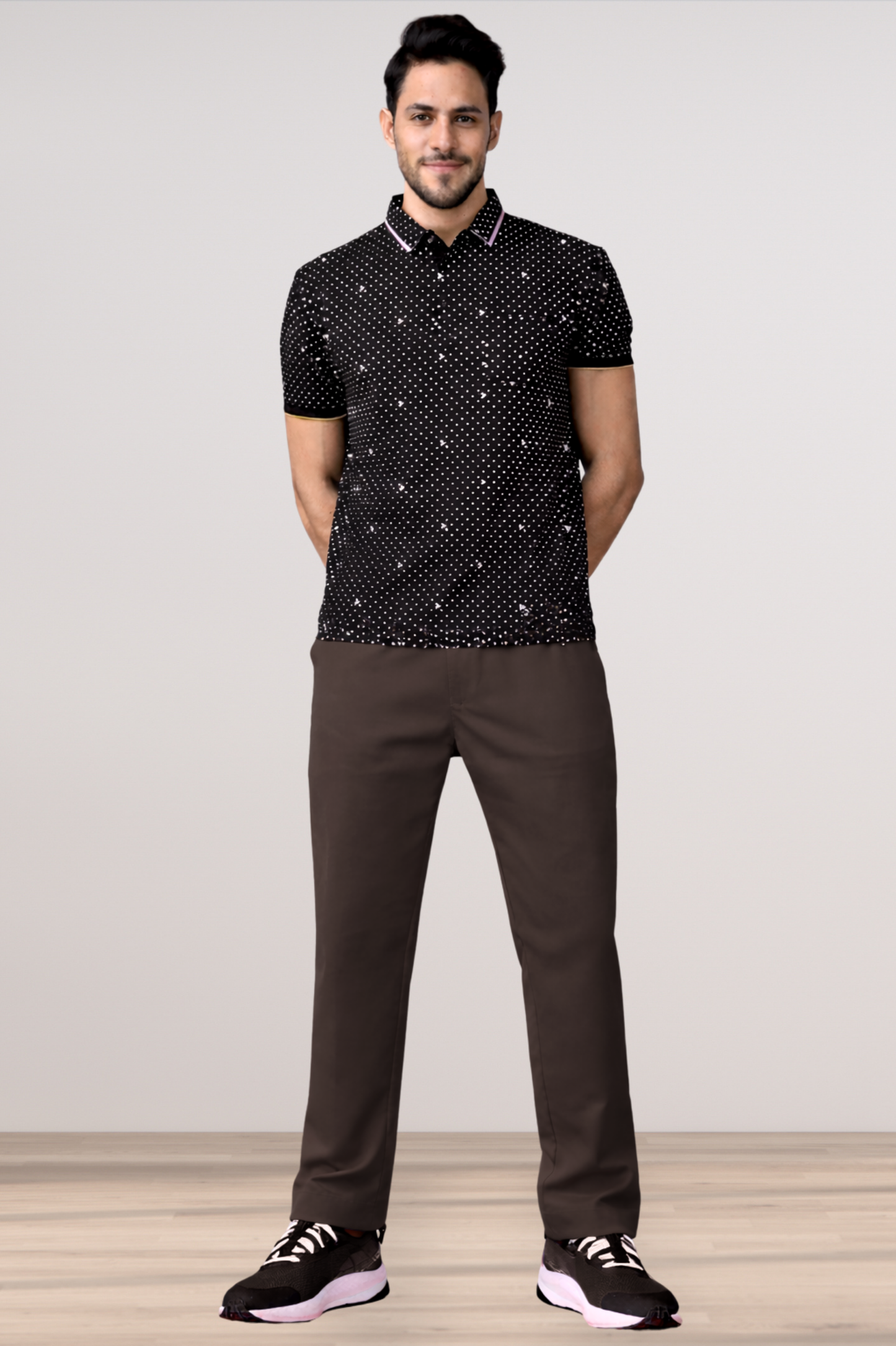 Brown Stretch Cargo Pants- 2 Pocket