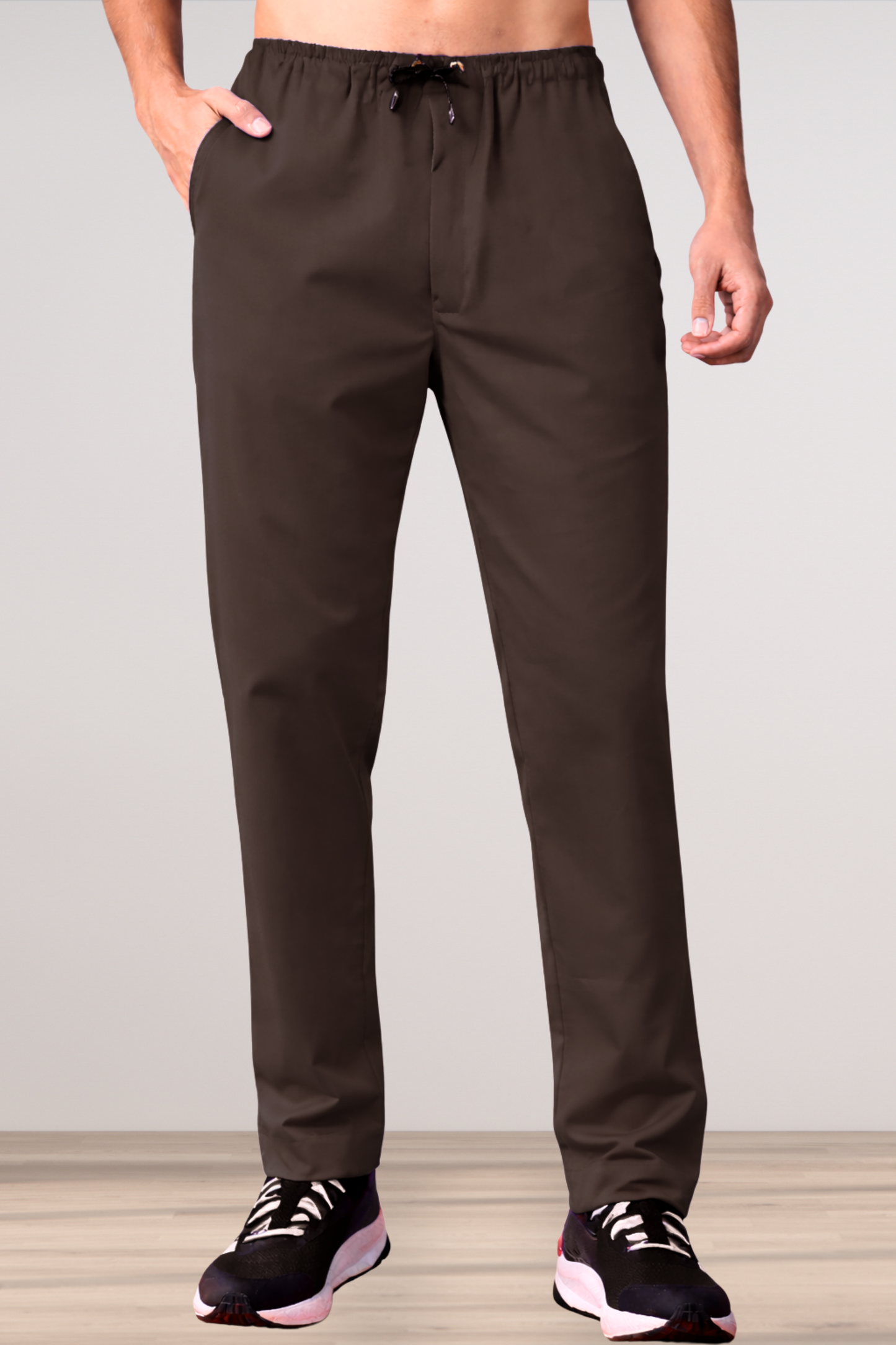 Brown Stretch Cargo Pants- 2 Pocket