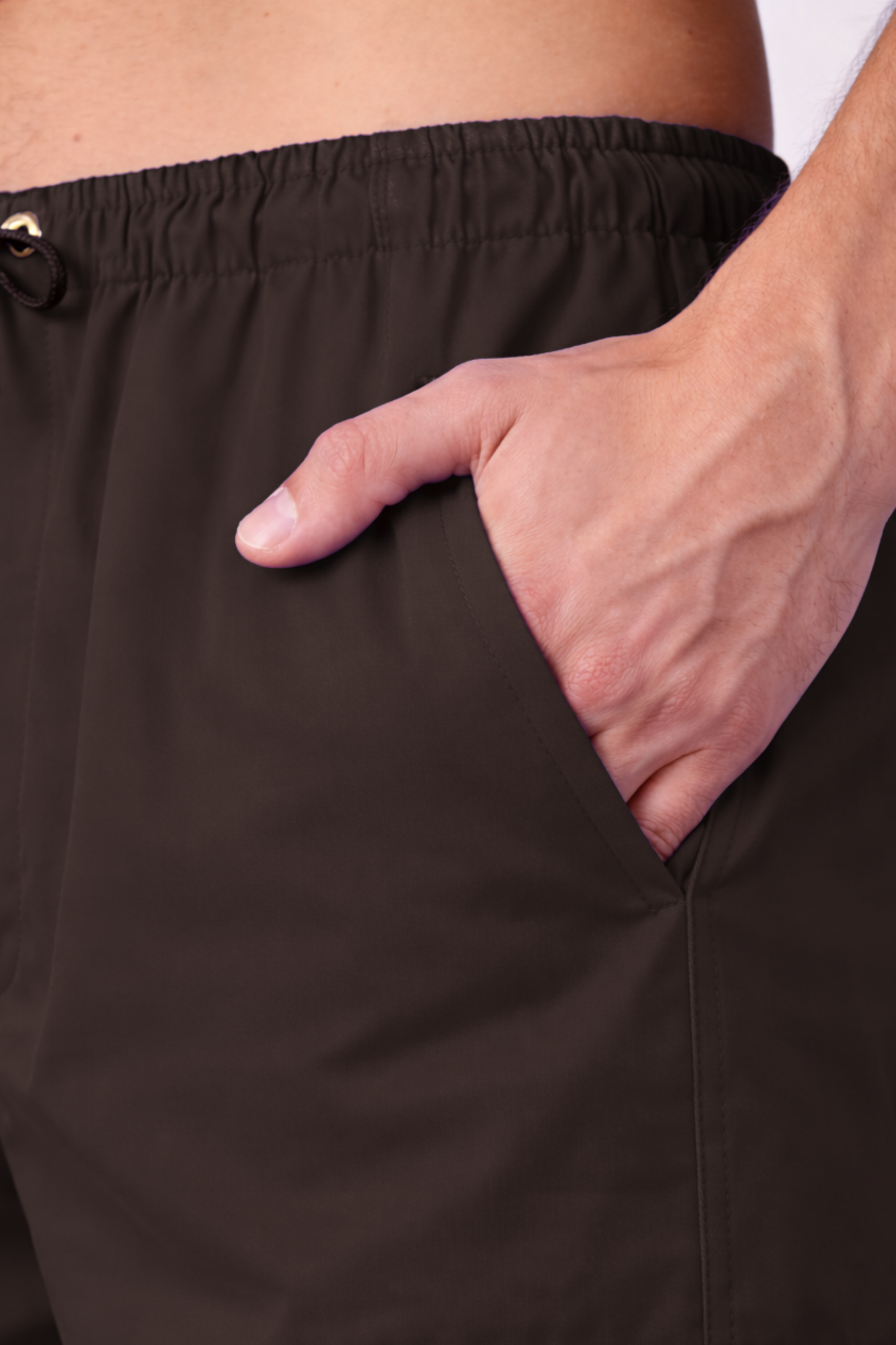 Brown Stretch Cargo Pants- 2 Pocket