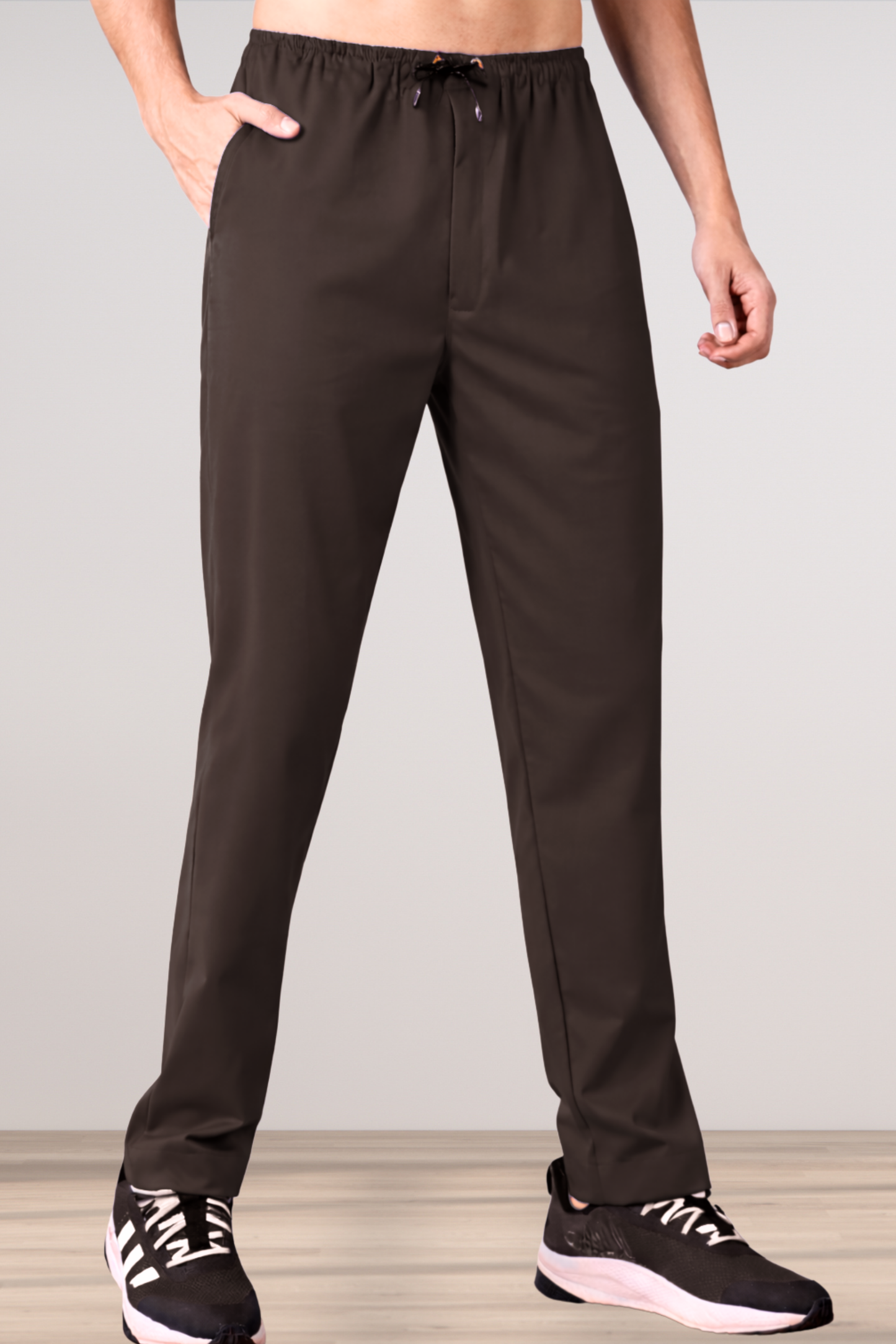 Brown Stretch Cargo Pants- 2 Pocket