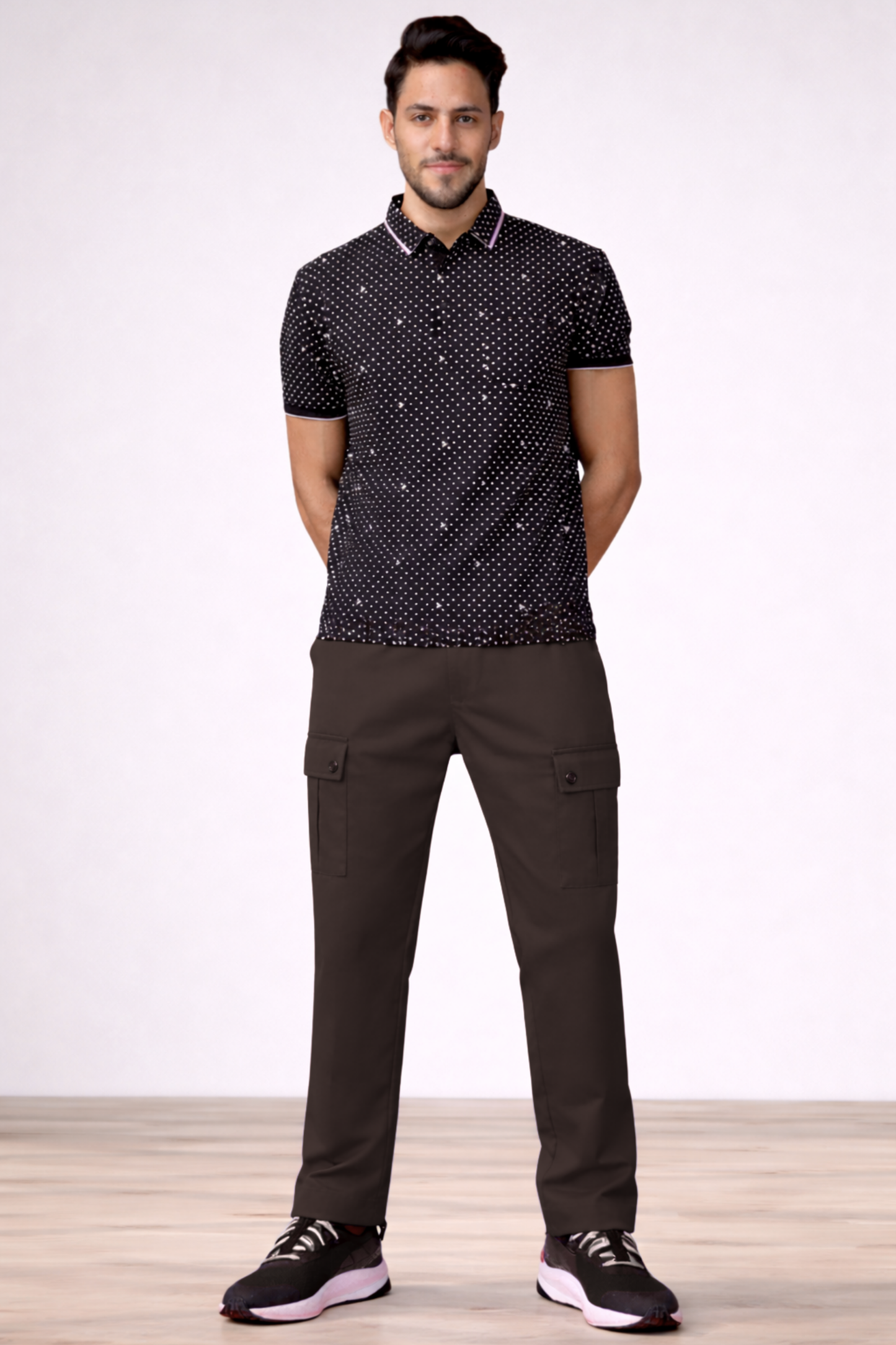 Brown Stretch Cargo Pants