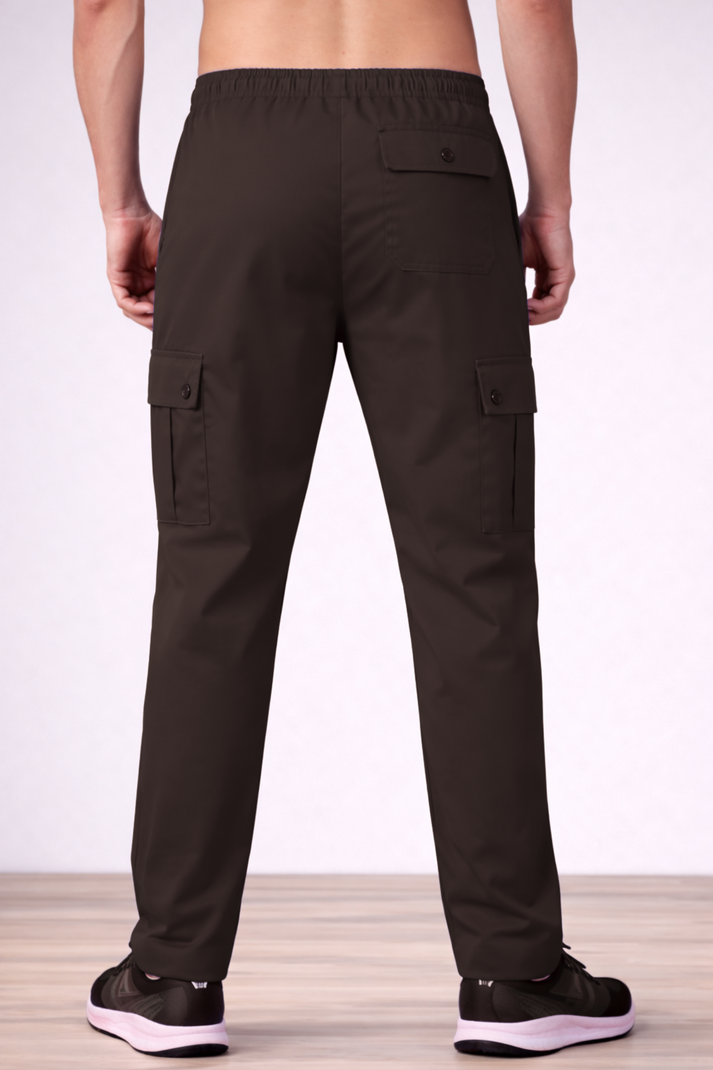 Brown Stretch Cargo Pants