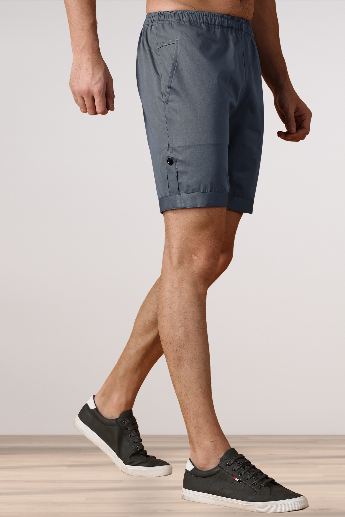 Bubble Grey Cotton Shorts