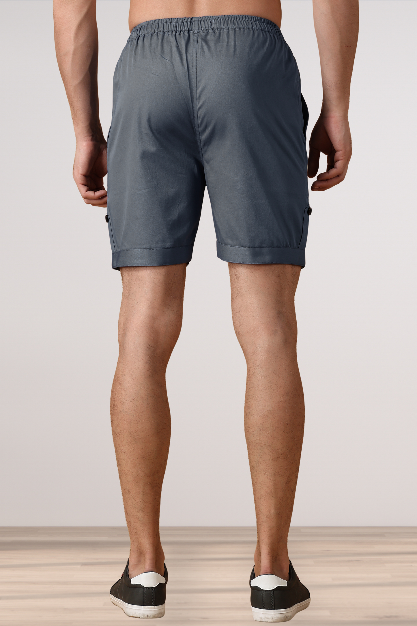 Bubble Grey Cotton Shorts