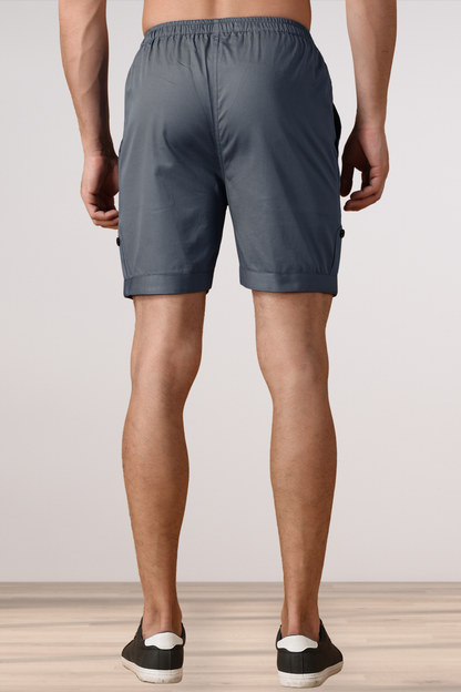 Bubble Grey Cotton Shorts