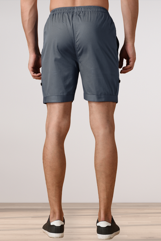 Bubble Grey Cotton Shorts