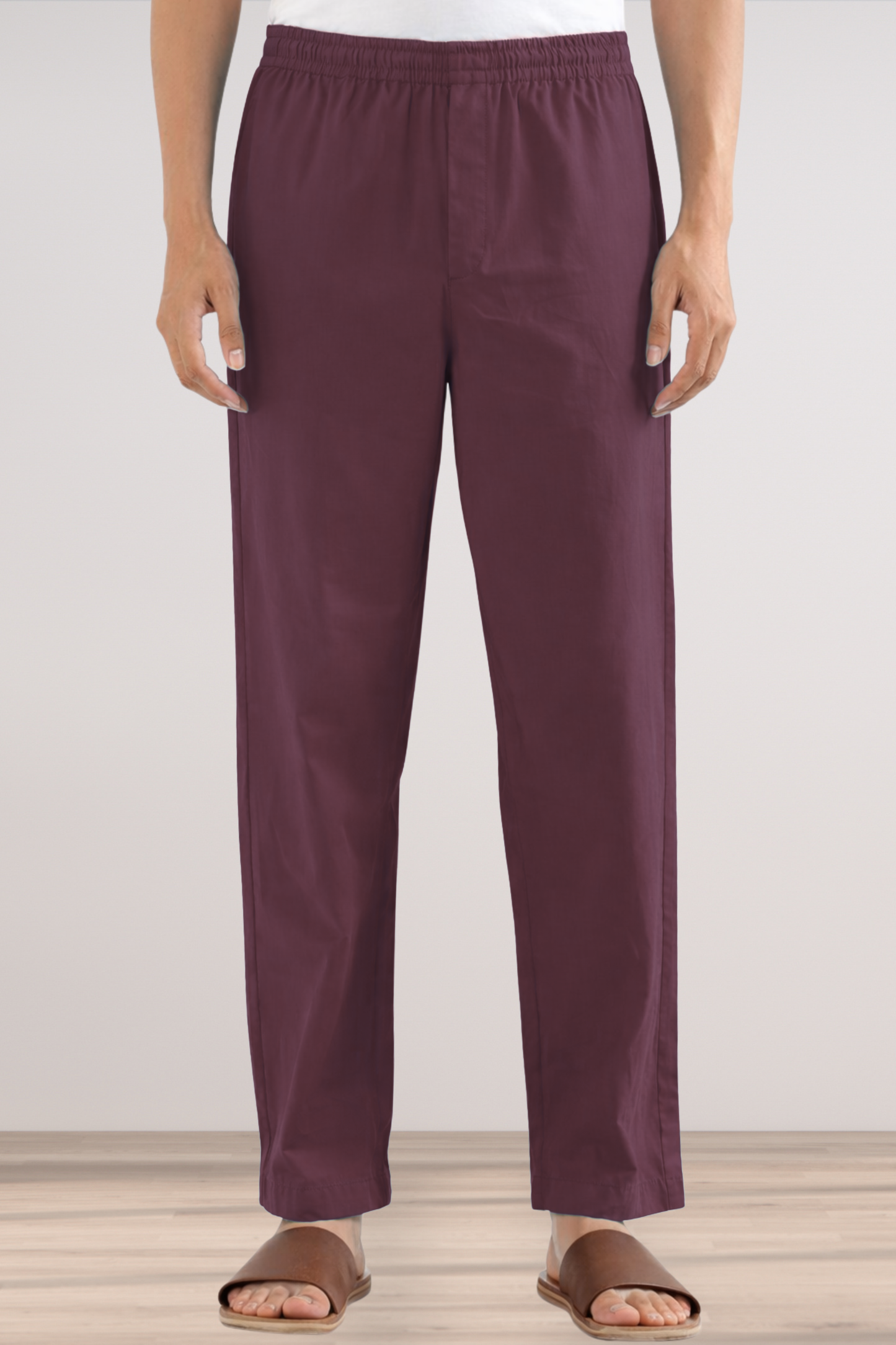Burgundy Cotton Pant Pajama