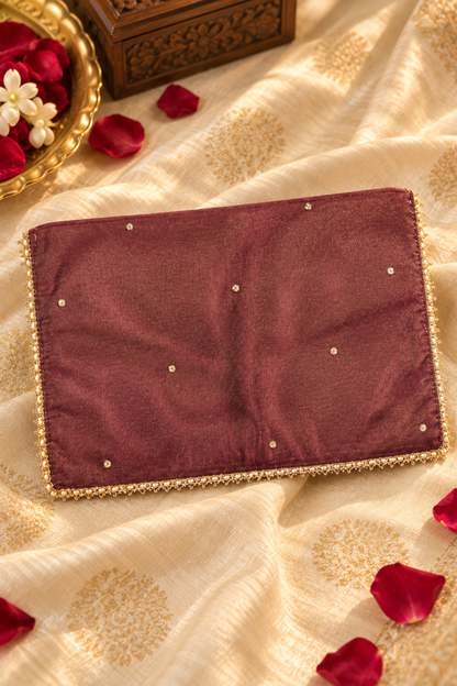 Burgundy Handcrafted Shagun Envelope