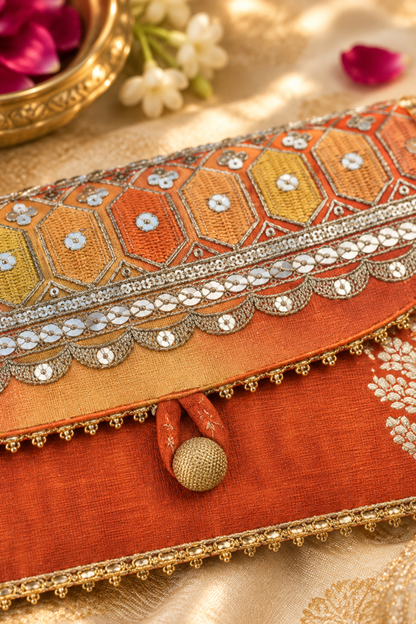 Burnished Gold Handcrafted Shagun Envelope