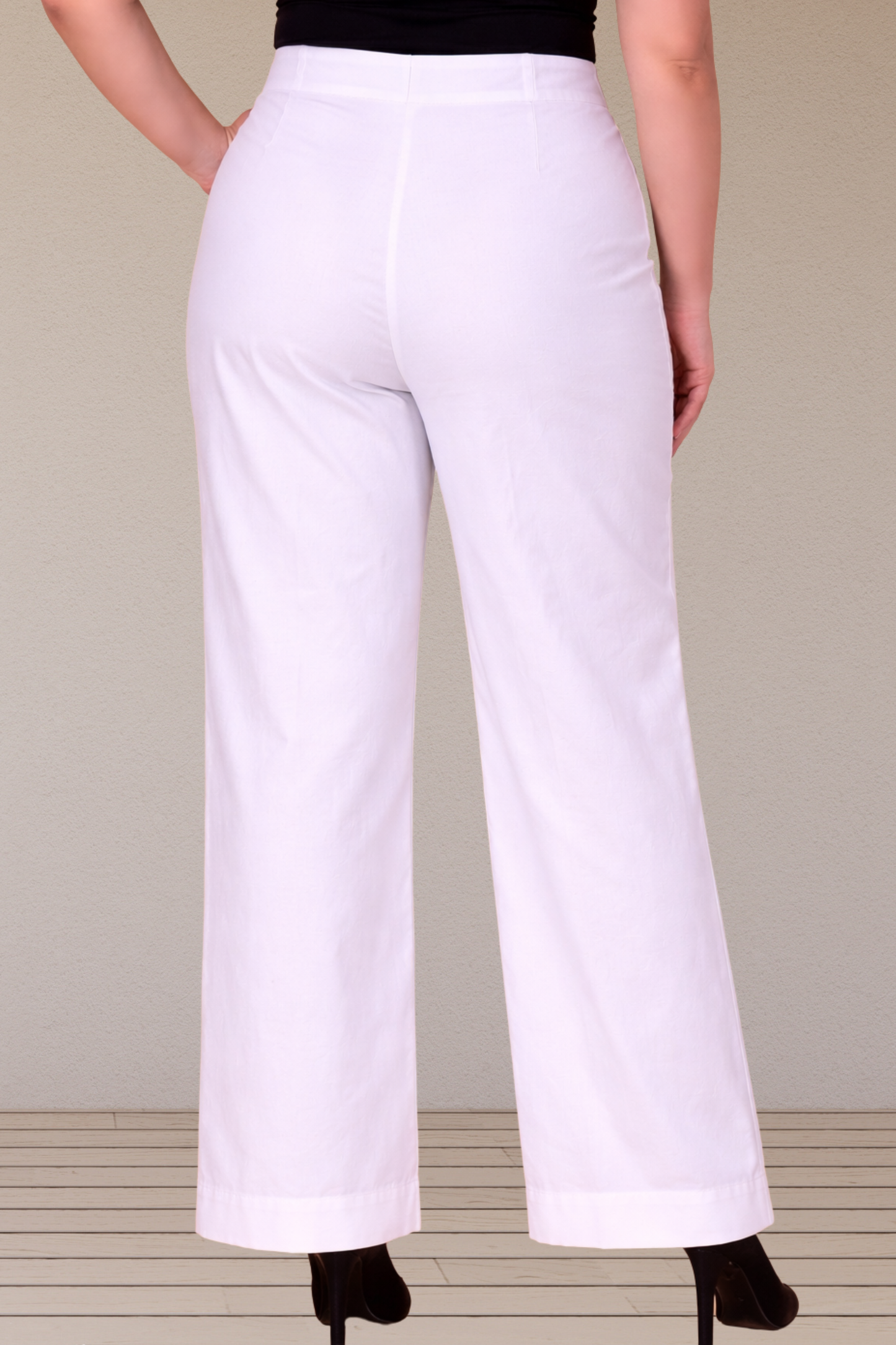 Buttoned Cotton Poplin Pants