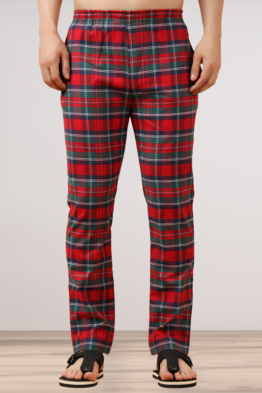 Candy Red Poplin Cotton Pajama