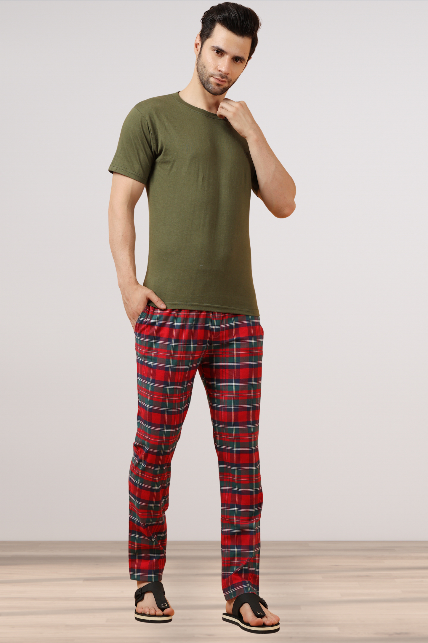 Candy Red Poplin Cotton Pajama