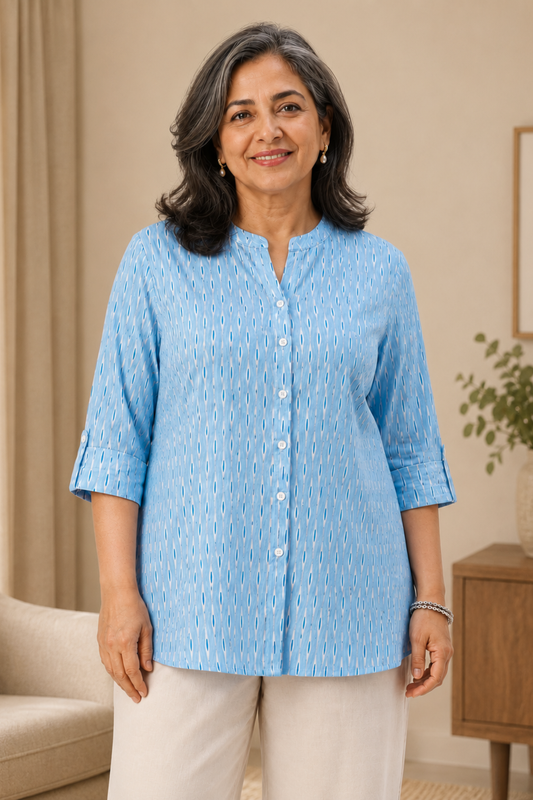 Celestial Breeze Cotton Short Kurta