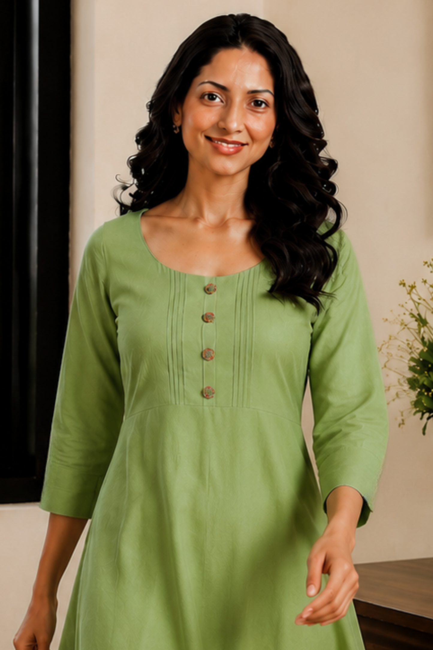 Willow Blush Pintuck Anarkali Set