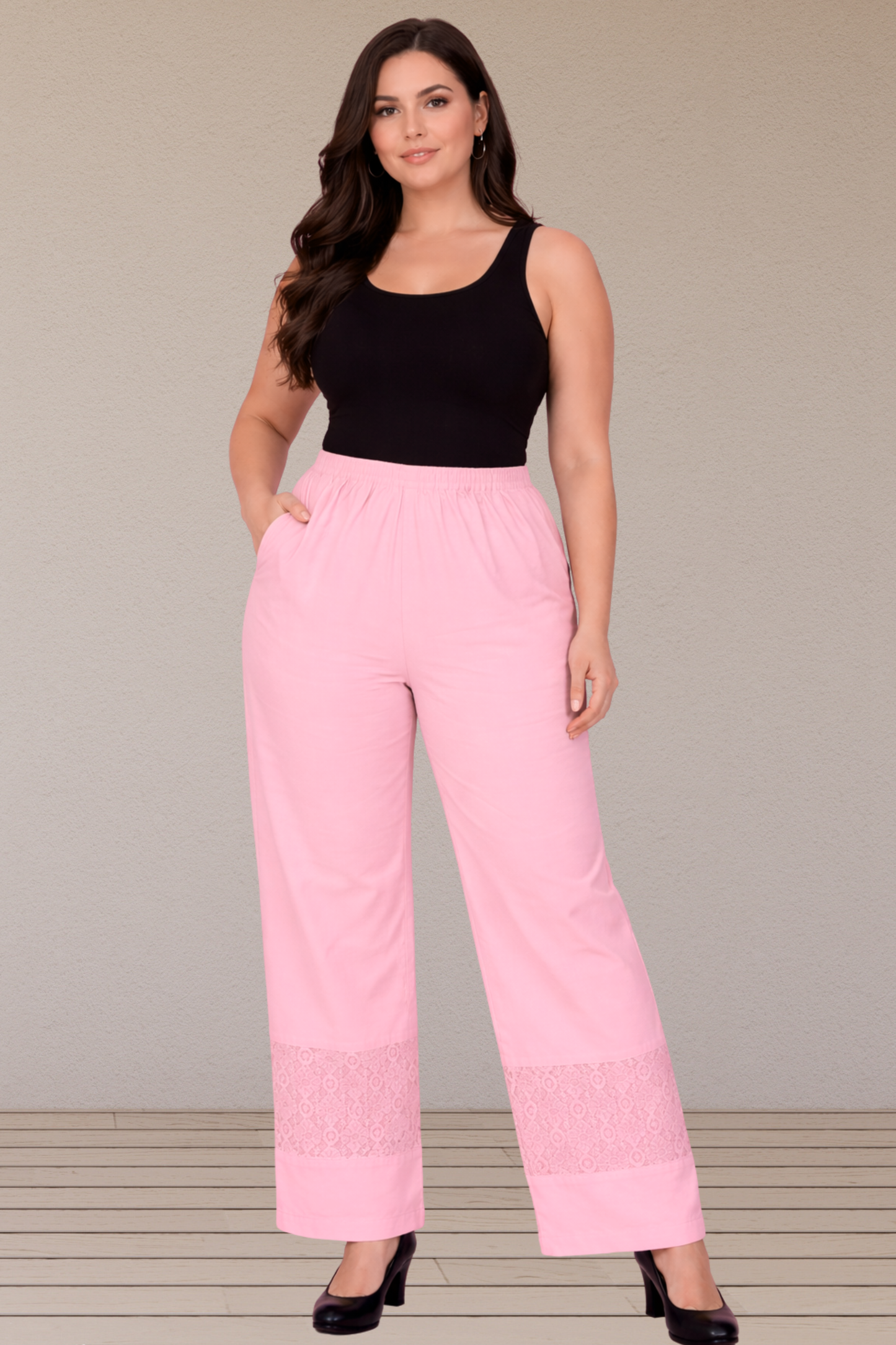 Cherry Touch Detailed Cotton Palazzo