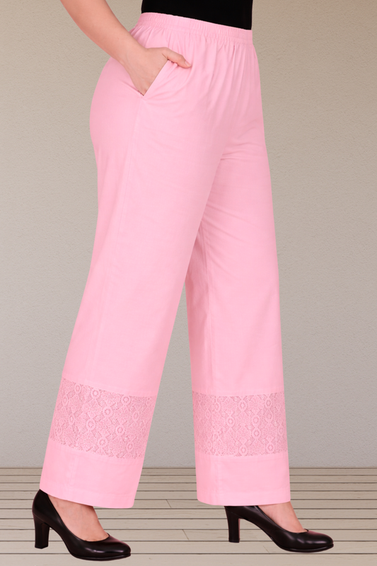 Cherry Touch Detailed Cotton Palazzo