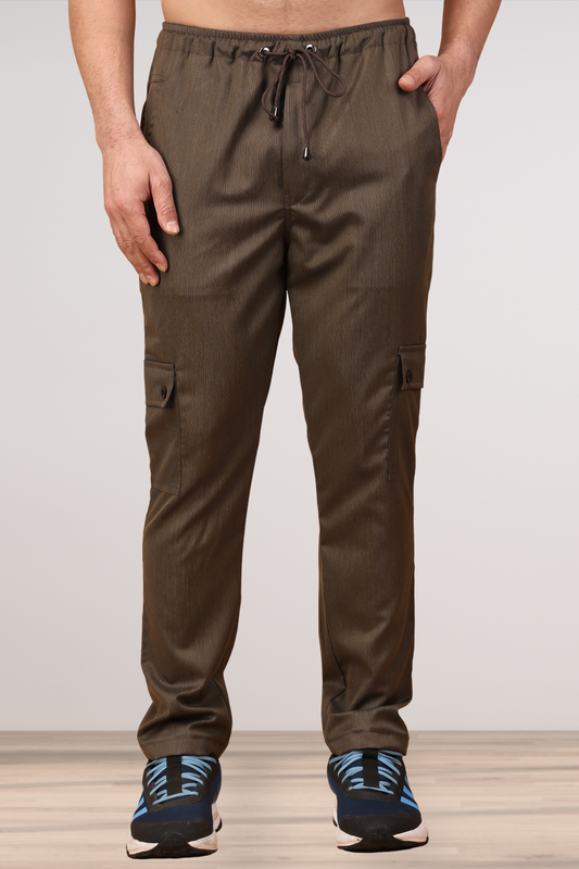 Cinnamon Textured Stretchable Cargo
