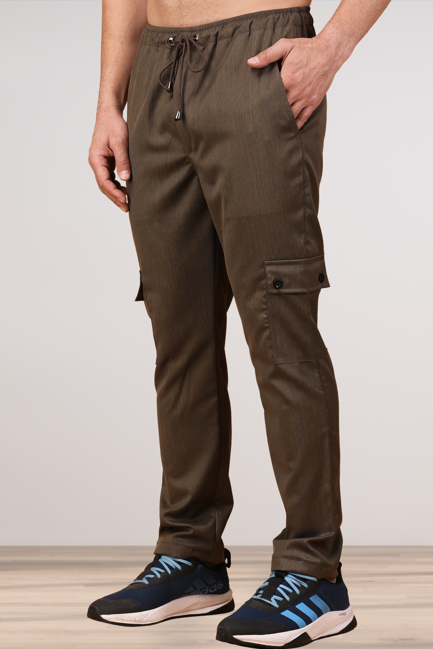 Cinnamon Textured Stretchable Cargo