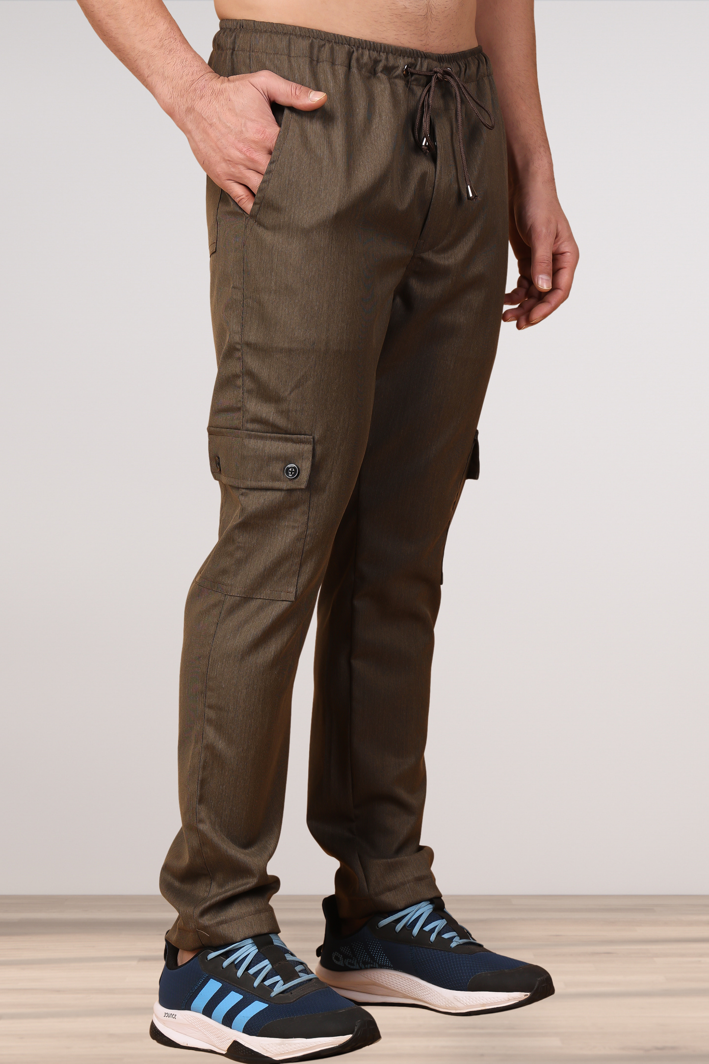 Cinnamon Textured Stretchable Cargo