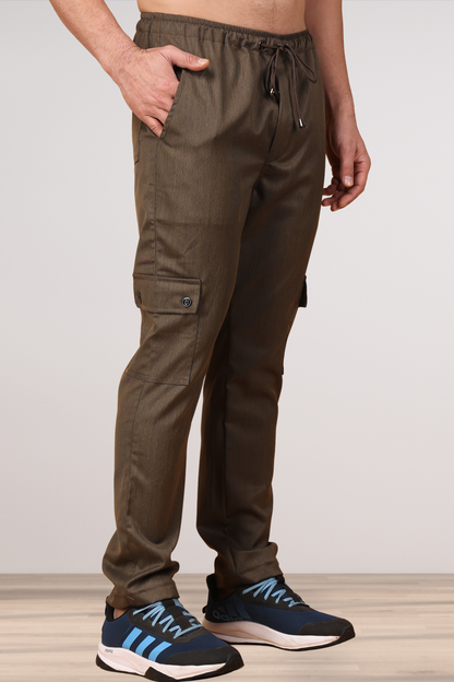 Cinnamon Textured Stretchable Cargo