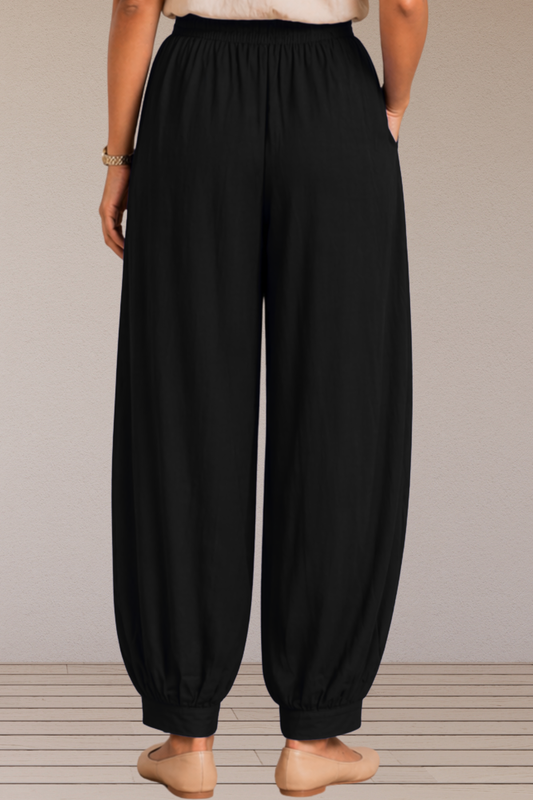 Black Rayon Afghani Pants