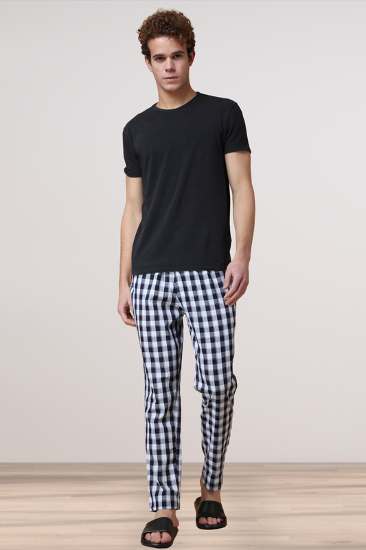 Classic Black Checked Cotton Pajama
