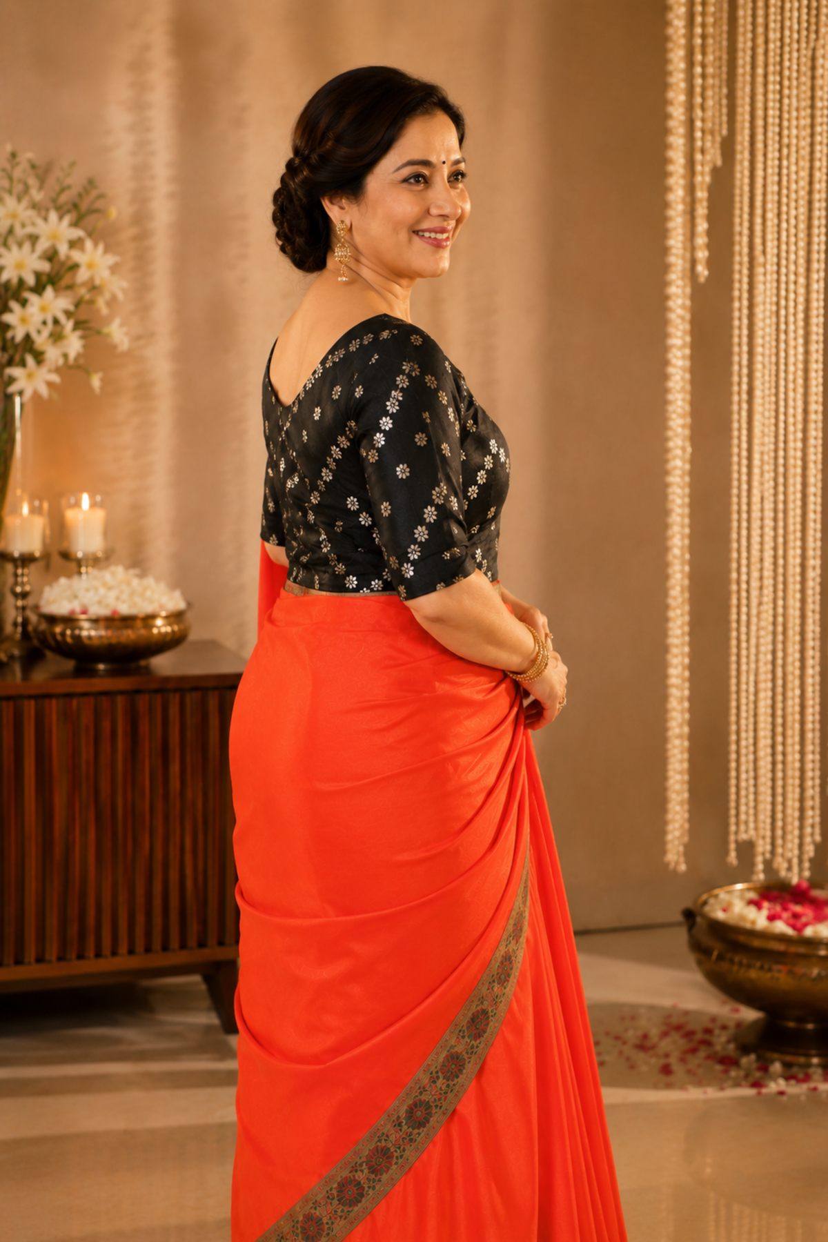 Classic Black Silk Blouse