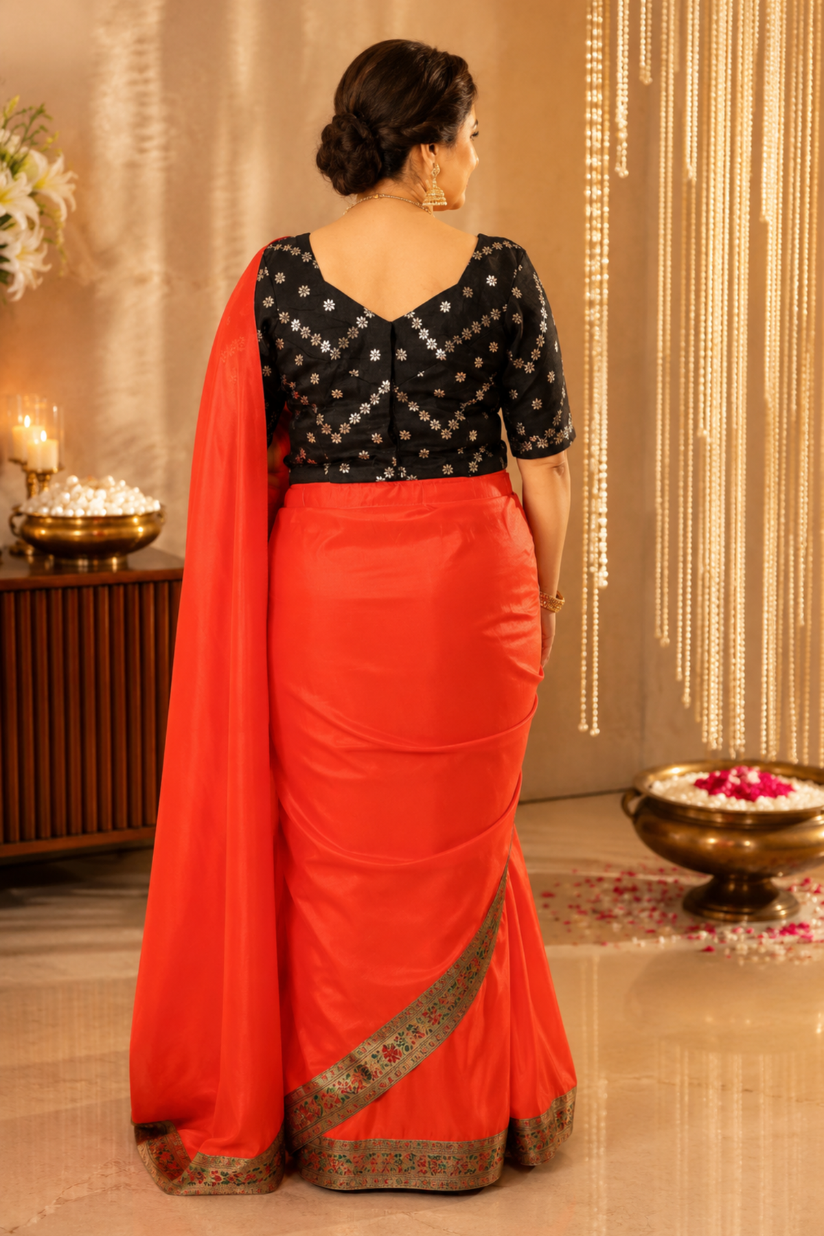Classic Black Silk Blouse