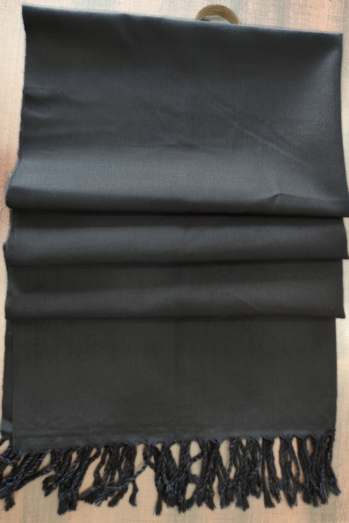 Classic Black Woollen Shawl