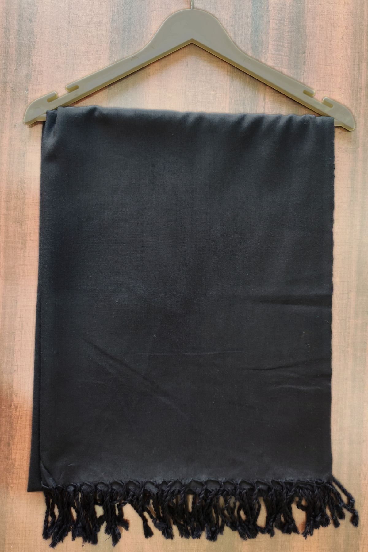 Classic Black Woollen Shawl