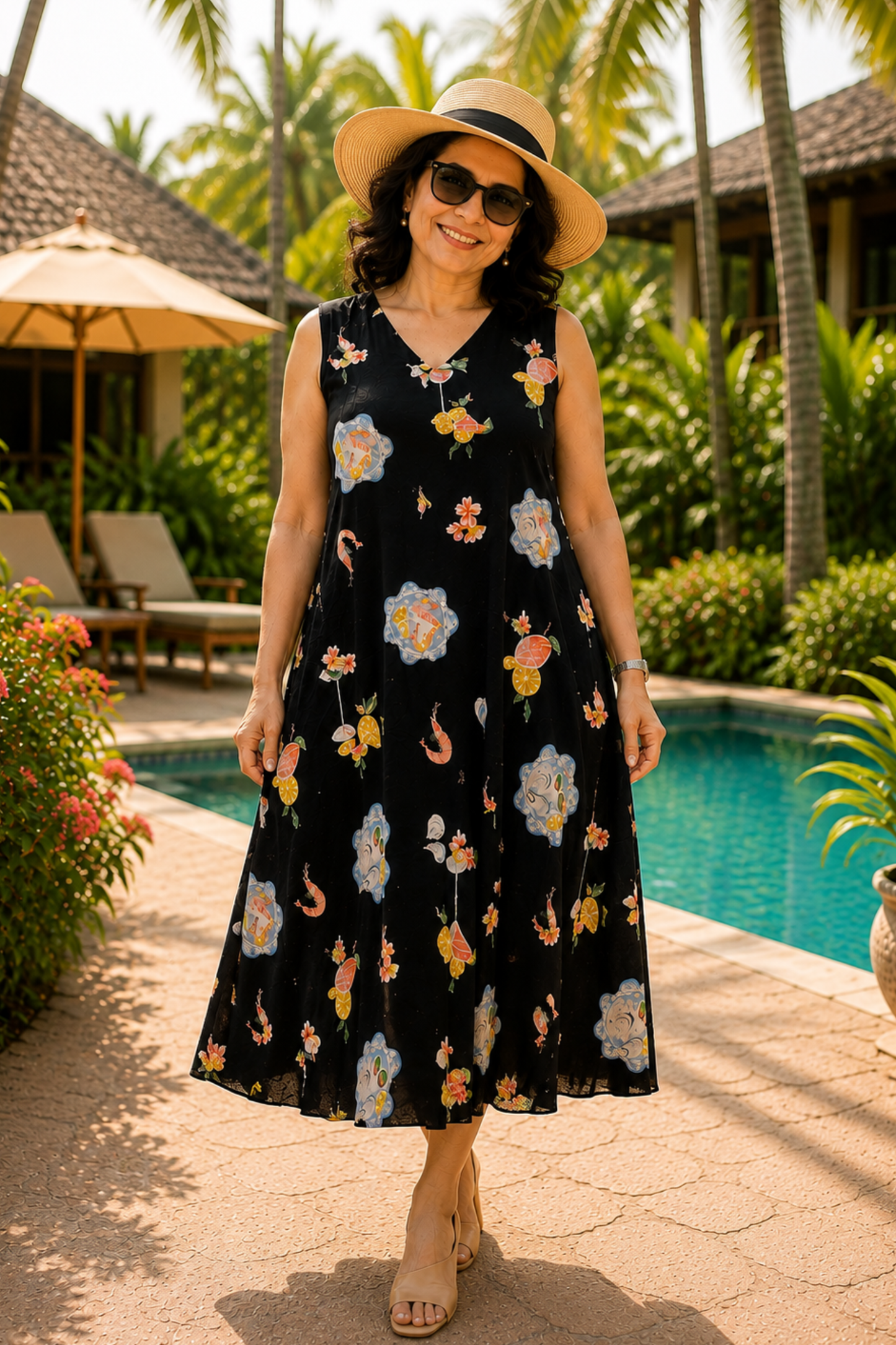 Coastal Crush Printed Dress With Pockets