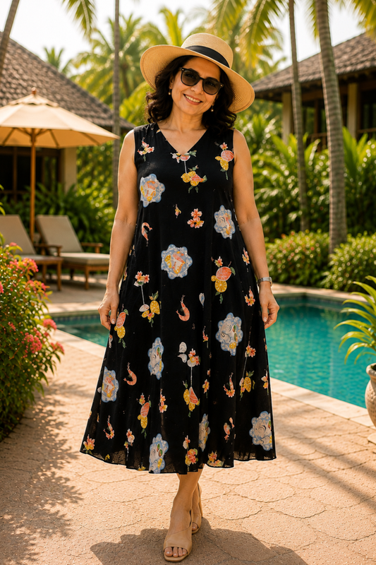 Coastal Crush Printed Dress With Pockets