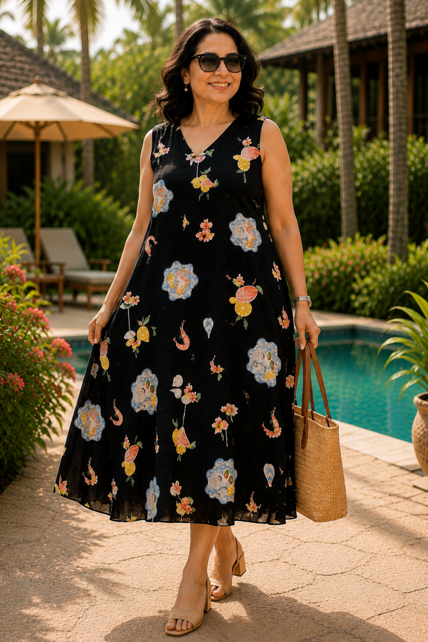 Coastal Crush Printed Dress With Pockets